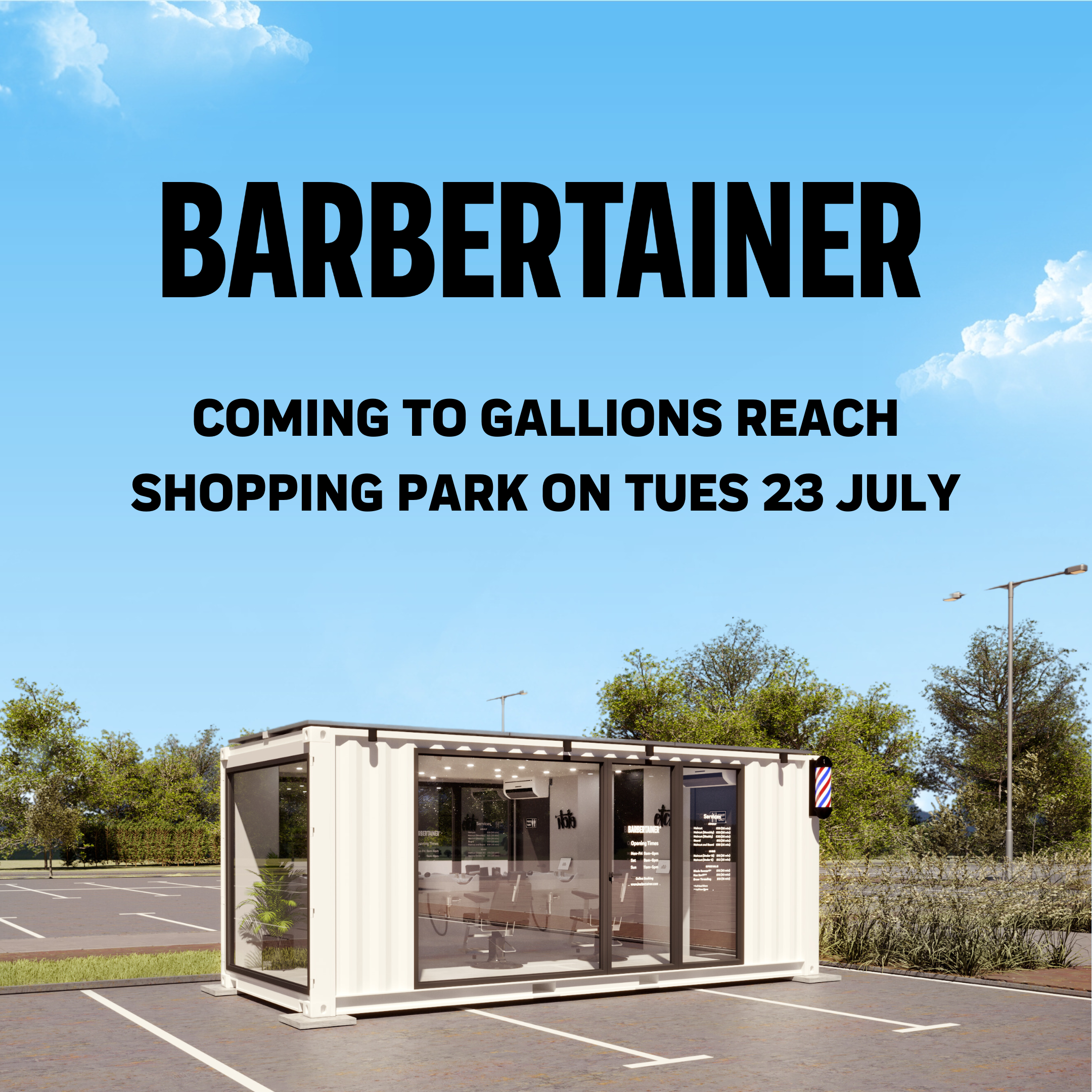 Featured image for “Barbertainer Arriving At Gallions Reach!”