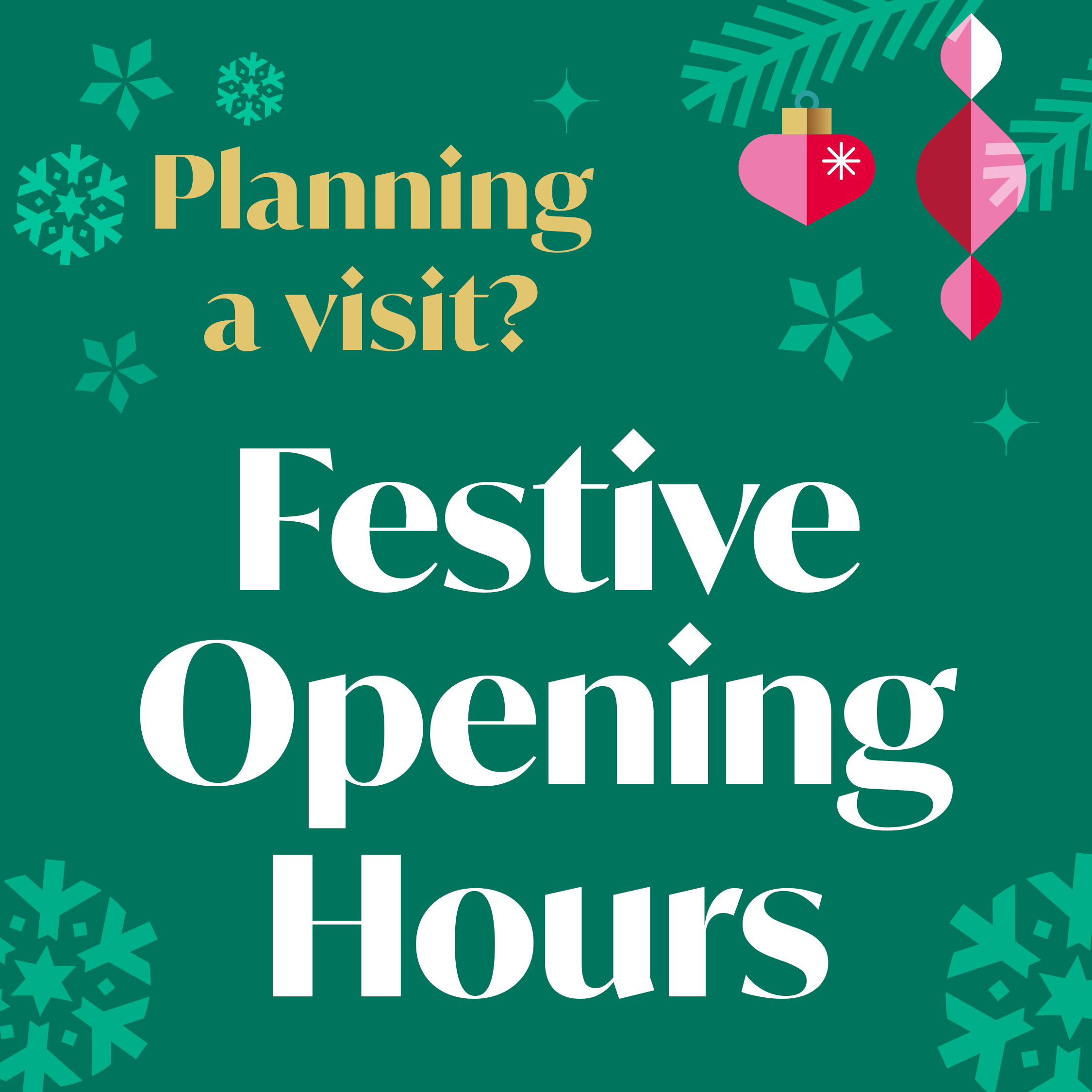 Featured image for “Festive Opening Hours 🎄⏰”